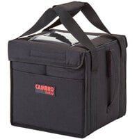 Cambro GBD101011110 Customizable Insulated Black Small Folding Delivery GoBag™ - 10" x 10" x 11"