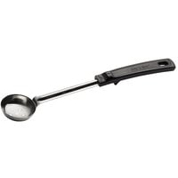 Vollrath 61145 1 oz. Black Perforated Round Stainless Steel Spoodle® Portion Spoon with Grip 'N Serve® Handle