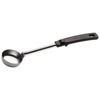 Vollrath 61157 2 oz. Black Solid Round Stainless Steel Spoodle® Portion Spoon with Grip 'N Serve® Handle