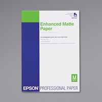 Epson S041343 11 3/4" x 16 1/2" White Ultra Premium Matte Presentation Paper - 50 Sheets