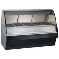 Alto-Shaam TY2SYS-72 BK Black Heated Display Case with Curved Glass and Base - Full Service 72"