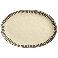 Libbey DULCET-4C Dulcet 12 5/8" x 8 5/8" Cream Stoneware Platter - 12/Case