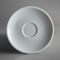 Sant' Andrea Royale by 1880 Hospitality R4220000505 4 3/4" Bright White Porcelain A.D. Saucer - 36/Case