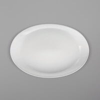 Oneida Royale by 1880 Hospitality R4220000376 13 5/8" x 9 1/4" Bright White Porcelain Winged Platter - 12/Case