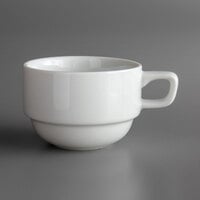 Oneida Royale by 1880 Hospitality R4220000535 3.5 oz. Stackable Bright White Porcelain Cup - 36/Case