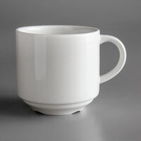 Oneida Royale by 1880 Hospitality R4220000536 9 oz. Stackable Bright White Porcelain Cup - 36/Case