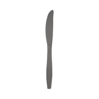 Creative Converting 339633 7 1/2" Glamour Gray Heavy Weight Plastic Knife - 288/Case