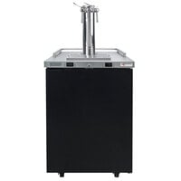 Micro Matic MDD23W-E-A Pro-Line E-Series 25" Dual Zone Wine Dispenser - Black, (4) 1/6 Keg Capacity