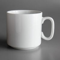 Oneida Royale by 1880 Hospitality R4220000560 9 oz. Stackable Bright White Porcelain Mug - 36/Case