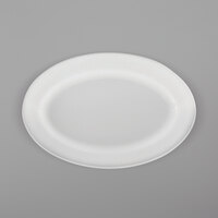 Oneida Royale by 1880 Hospitality R4220000368 12 5/8" Bright White Porcelain Oval Platter - 12/Case