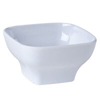 Thunder Group PS3105W 4 3/4" x 4 3/4" Passion White 14 oz. Melamine Bowl with Round Edges - 12/Pack