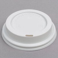 Choice 8 oz. Tall White Hot Paper Cup Travel Lid - 1000/Case