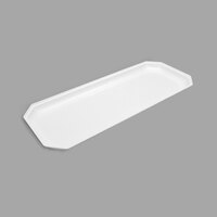 Delfin ICC-208-20 Cut Corner White 20" x 8" x 1" Rectangular Acrylic Bowl Insert