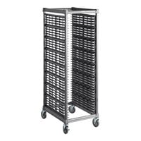Cambro UPR1826F40 Camshelving® Ultimate 40 Pan End Load Bun / Sheet Pan Rack with Metal Casters - Unassembled