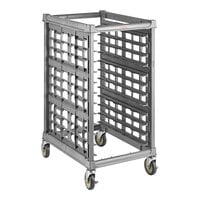 Cambro UPR1826H12 Camshelving® Ultimate 12 Pan Half Size End Load Bun / Sheet Pan Rack with Metal Casters - Unassembled