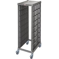 Cambro UPR1826FPA40 Camshelving® Ultimate 40 Pan End Load Bun / Sheet Pan Rack with Plastic Casters - Assembled