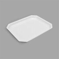 Delfin ICC-1210-20 Cut Corner White 12" x 10" x 1" Rectangular Acrylic Bowl Insert