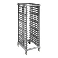 Cambro UPR1826FP20 Camshelving® Ultimate 20 Pan End Load Bun / Sheet Pan Rack with Plastic Casters - Unassembled