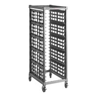 Cambro UPR1826F20 Camshelving® Ultimate 20 Pan End Load Bun / Sheet Pan Rack with Metal Casters - Unassembled
