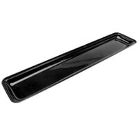 Delfin TRC-308-10 30" x 8" x 1" Black Acrylic Market Tray