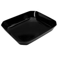 Delfin BCC-1510-10 120 oz. Cut Corner Black Rectangular Acrylic Bowl