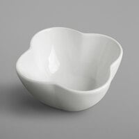 RAK Porcelain BAFD01 Banquet 5.1 oz. Ivory Porcelain Flower Dish   - 12/Case