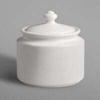 RAK Porcelain BASU27 Banquet 9.2 oz. Ivory Porcelain Sugar Bowl and Lid - 6/Case