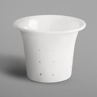 RAK Porcelain BALMG30ST01 Banquet 3 1/8" x 2 3/8" Ivory Porcelain Lotus Mug Strainer - 6/Case