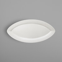 RAK Porcelain FDOP46 Fine Dine 18 1/8" x 8 5/8" Ivory Porcelain Oval Platter - 12/Case