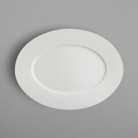 RAK Porcelain FDOP17 Fine Dine 6 3/4" x 5 1/8" Ivory Porcelain Oval Plate - 12/Case