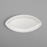 RAK Porcelain FDOP40 Fine Dine 15 3/4" x 7 1/2" Ivory Porcelain Oval Platter - 12/Case