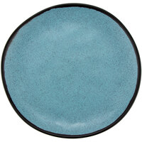 GET CS-90-GBL Pottery Market 9" Matte Speckled Grayish Blue Melamine Coupe Dinner Plate   - 12/Pack
