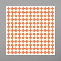 GET P-ORC-1212-W 12" x 12" Orange Check Deli Sandwich Wrap Paper - 1000/Case