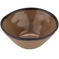 GET B-80-TP Pottery Market 8 oz. Matte Speckled Brown Melamine Side Dish / Soup Bowl   - 24/Case