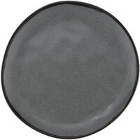 GET CS-90-GR Pottery Market 9" Matte Speckled Gray Melamine Coupe Dinner Plate - 12/Pack