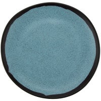 GET CS-70-GBL Pottery Market 7" Matte Speckled Grayish Blue Melamine Bread Plate - 12/Pack