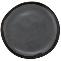 GET CS-70-GR Pottery Market 7" Matte Speckled Gray Melamine Bread Plate - 12/Pack