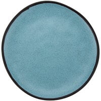 GET CS-100-GBL Pottery Market 10 1/2" Matte Speckled Grayish Blue Melamine Coupe Dinner Plate - 12/Pack