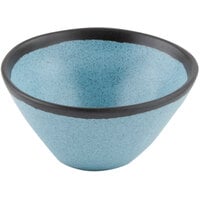 GET B-80-GBL Pottery Market 8 oz. Matte Speckled Grayish Blue Melamine Side Dish / Soup Bowl - 24/Case