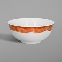 RAK Porcelain WDNNBW12CO Woodart 9.2 oz. Cedar Orange Porcelain Bowl - 12/Case