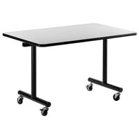 National Public Seating TGT3060PBTM 30" x 60" Mobile Table with Particleboard Core and T-Molding Edge