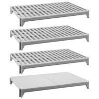Cambro CPSK1824VS4480 Camshelving® Premium Series Stationary Shelf Kit with 3 Vented Shelves and 1 Solid Shelf - 24" x 18"