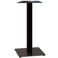 Grosfillex US507017 Gamma 18" Square Black Bar Height Table Base
