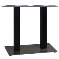 Grosfillex US505017 Gamma 16" x 28 Black Dining Height Lateral Table Base