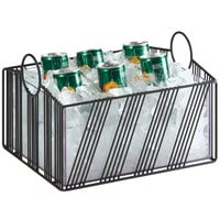 Cal-Mil 41115-10-13 Portland Black Ice Housing with Clear Ice Pan - 12 7/8" x 13 1/4" x 8 1/8"