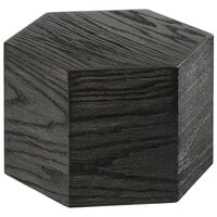 Cal-Mil 435-8-87 Cinderwood Hexagon Oak Wood Riser - 12" x 8"