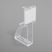 Snap Drape EV Clear Plastic Table Skirt Clip with Hook and Loop Attachment - 50/Bag