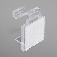 Snap Drape CV Clear Plastic Table Skirt Clip with Hook and Loop Attachment - 50/Bag
