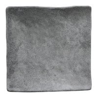 Elite Global Solutions D812SQ-CO Basalt 8" Coal Square Melamine Plate - 6/Case