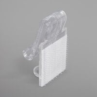 Snap Drape AV Clear Plastic Table Skirt Clip with Hook and Loop Attachment - 50/Bag